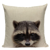 Housses de coussin bébé animaux sauvages 45 x 45 cm
