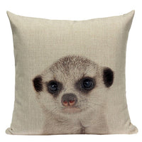 Housses de coussin bébé animaux sauvages 45 x 45 cm
