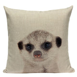 Housses de coussin bébé animaux sauvages 45 x 45 cm
