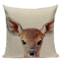 Housses de coussin bébé animaux sauvages 45 x 45 cm