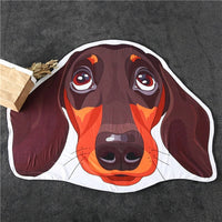 Serviette de plage humoristique originale, licorne, cupcake, donuts, burger, chien