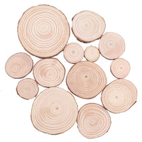 Lot de sous verres en bois naturel, rondelles découpées dans un rondin