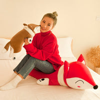 Peluche renard géant, oreiller ou coussin mignon de 35 à 90cm