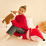 Peluche renard géant, oreiller ou coussin mignon de 35 à 90cm
