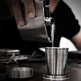 Verre pliable en acier inoxydable, 75ml 140ml 240ml. Tasse en métal rétractable pour voyage, camping etc
