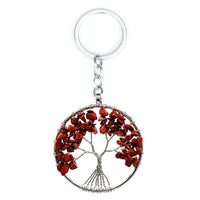 Pendentif collier arbre de vie yoga 7 chakras. Bijou en pierres de guérison naturelles