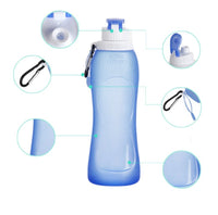Bouteille gourde pliable incassable sans BPA pour sportifs 500ml