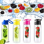 Bouteille d'eau infuseur fruits, gourde 800 ml