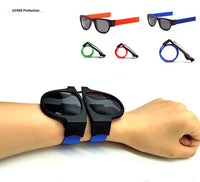 Lunettes de soleil bracelet, polarisées pliables autour du poignet